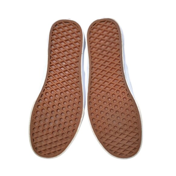 Vans Classic Slip on Shoes Womens Size 10 Crew Graffiti Floral Red Blue Canvas - Picture 10 of 11